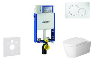 Geberit Kombifix - Modul na závesné WC s tlačidlom Sigma01, alpská biela + Duravit ME by Starck - WC a doska, Rimless, SoftClose 110.302.00.5 NM1