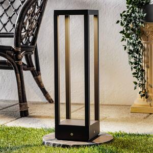 Lucande LED podstavné svietidlo Carlota, 50 cm, antracit, hliník