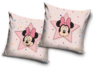 DETSKÁ DEKORAČNÁ OBLIEČKA NA VANKÚŠ MINNIE 40X40 CM VZOROVANÁ