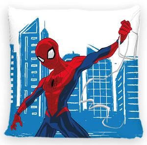 DETSKÁ DEKORAČNÁ OBLIEČKA NA VANKÚŠ SPIDERMAN 40X40 CM VZOROVANÁ