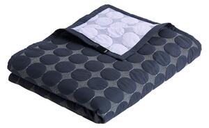 HAY Prehoz na posteľ Mega Dot (Organic), Midnight Blue, 195 x 245