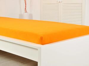 Jersey plachta do detskej postieľky EXCLUSIVE 60x120 cm oranžová
