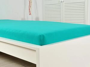 Jersey plachta do detskej postieľky EXCLUSIVE 70x140 cm tyrkysová