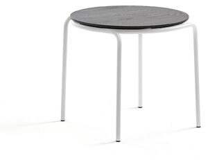 Konferenčný stolík Ashley, Ø570 x 470 mm, biela, čierna