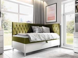 Mirjan24 Kontinentálna posteľ Junior Gerdise 3, Strana: pravá, Rozmer postele: 100x200, Dostupné poťahy: ekokoža Soft 017 (biela) + Fresh 12 Mirjan24 5903211202599