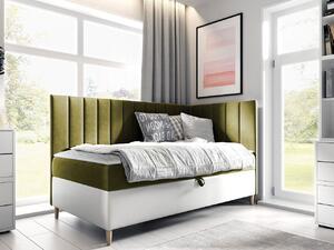 Mirjan24 Kontinentálna posteľ Junior Kamire 3, Strana: pravá, Rozmer postele: 100x200, Dostupné poťahy: ekokoža Soft 017 (biela) + Fresh 12 5903211204654