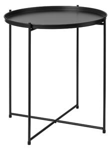 Livarno home Odkladací stolík s podnosom (čierna) (100374696)