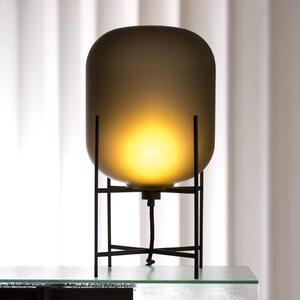 Stolová lampa pulpo Oda Small, dymovo sivá leptaná/čierna