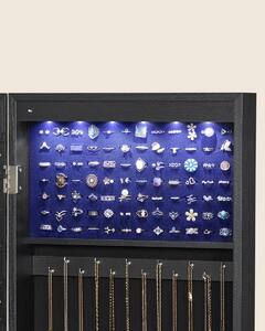 Prehouse Skrinka na šperky so zrkadlom v čiernej farbe - JJC093B01