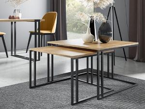 Mirjan24 Set dvoch konferenčných stolíkov Froyw, Farba: Čierna/Dub craft zlatý Mirjan24 5903211310492