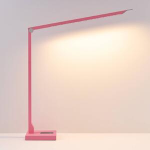 LED stolná lampa FLOYD ACCU, ružová, 55 cm, stmievateľné, Fialová / ružová, Pracovňa / Kancelária, Hliník, Moderný, Stolová lampa