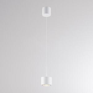 LED závesné svietidlo MAG MINI, biele, Ø 9 cm, stmievateľné, kovové, Biela / opálová, Obývacia izba / jedáleň, Hliník, Moderný, Závesné svietidlo