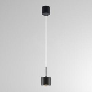 LED závesné svietidlo MAG MINI, čierne, Ø 9 cm, stmievateľné, kovové, Čierna, Obývacia izba / jedáleň, Hliník, Moderný, Závesné svietidlo