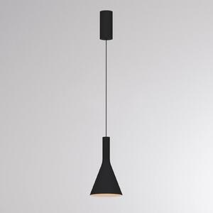 LED závesné svietidlo LORA I, čierne, Ø 15 cm, stmievateľné, 40°,, Čierna, Obývacia izba / jedáleň, kov, Moderný, Závesné svietidlo