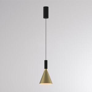 LED závesné svietidlo LORA I, mosadz, Ø 15 cm, stmievateľné, 40°,, Mosadz / zlato, Obývacia izba / jedáleň, kov, Moderný, Závesné svietidlo