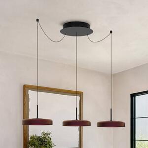 LED závesné svietidlo LORA III, čierne, Ø 36 cm, stmievateľné, 40°, Čierna, Obývacia izba / jedáleň, kov, Moderný, Závesné svietidlo