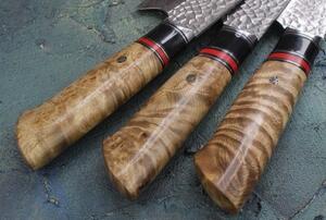 KnifeBoss damaškový nôž Gyuto / Chef 8" (172 mm) Burl Wood VG-10