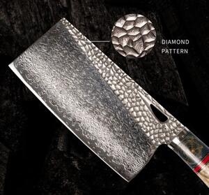 KnifeBoss damaškový nôž Cleaver 7.5" (189 mm) Burl Wood
