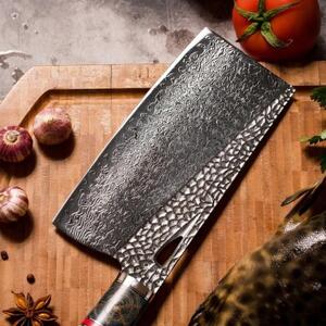 KnifeBoss damaškový nôž Cleaver 7.5" (189 mm) Burl Wood