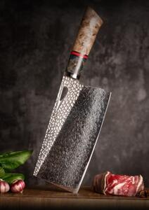 KnifeBoss damaškový nôž Cleaver 7.5" (189 mm) Burl Wood