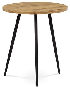 Autronic - Prístavný stolík, MDF, dekor divoký dub, kov - čierny matný lak - AF-3005 OAK
