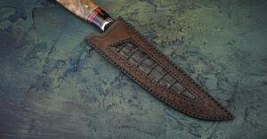 KnifeBoss damaškový nôž Chef 6.8" (172 mm) Burl Wood VG-10