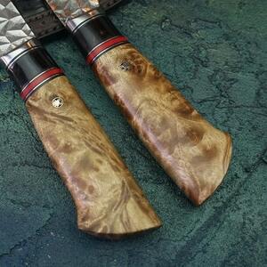 KnifeBoss damaškový nôž Chef 6.8" (172 mm) Burl Wood VG-10