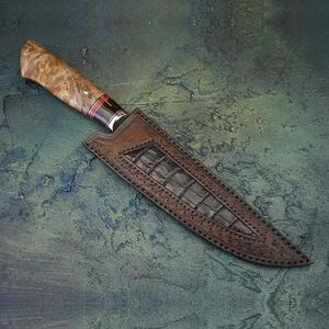 KnifeBoss damaškový nôž Chef 6.8" (172 mm) Burl Wood VG-10