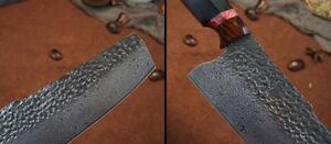 KnifeBoss damaškový nôž Nakiri 8" (197 mm) Ebony wood VG-10