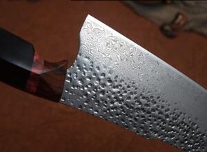 KnifeBoss damaškový nôž Nakiri 8" (197 mm) Ebony wood VG-10