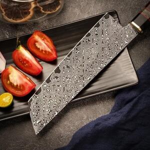 KnifeBoss damaškový nůž Nakiri 8" (200 mm) Iron wood VG-10