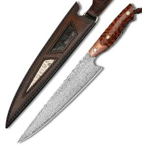 KnifeBoss damaškový nôž Chef 8" (205 mm) Snakewood VG-10