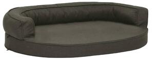 Ergonomický matrac pre psa 90x64 cm ľanový vzhľad tmavošedý