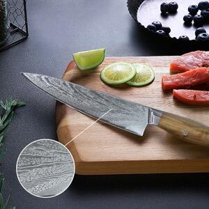 KnifeBoss kuchársky damaškový nôž Chef 8" (205 mm) Olive AUS10V