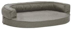 Ergonomický matrac pre psa 90x64 cm ľanový vzhľad šedý