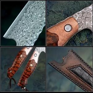 KnifeBoss damaškový nôž Chef 8" (205 mm) Snakewood VG-10