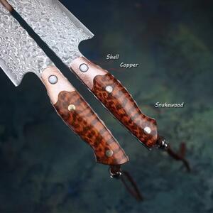 KnifeBoss damaškový nôž Chef 8" (205 mm) Snakewood VG-10