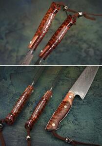 KnifeBoss damaškový nôž Chef 8" (205 mm) Snakewood VG-10