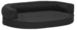 Ergonomický matrac pre psa 90x64 cm ľanový vzhľad čierny