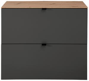 VÝKLOPNÁ SKRINKA NA TOPÁNKY, grafitová, dub artisan, 100/84/37 cm Voleo - Skrine, regály & police na topánky