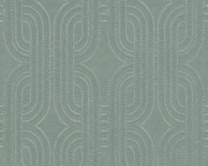A.S. Création | Vliesová tapeta na stenu French Affair 39937-5 | 0,53 x 10,05 m | zelená, metalická