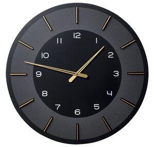 Lio nástenné hodiny čierne/zlaté Ø60 cm