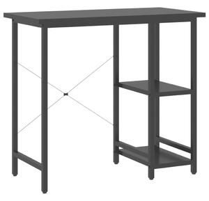 Počítačový stôl, čierny 80x40x72 cm, MDF a kov