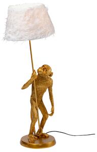 Standing Monkey stojacia lampa zlato-biela