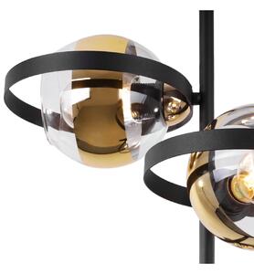 Stropné svietidlo Asturia Ring, 3x zlaté/transparentné sklenené tienidlo, B/G