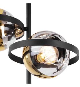 Stropné svietidlo Asturia Ring, 3x zlaté/transparentné sklenené tienidlo, B/G