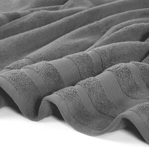 Goldea hebký uterák z organickej bavlny - tmavo sivý 30 x 50 cm