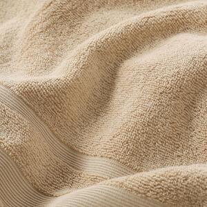 Goldea hebký uterák z organickej bavlny - béžový 30 x 50 cm