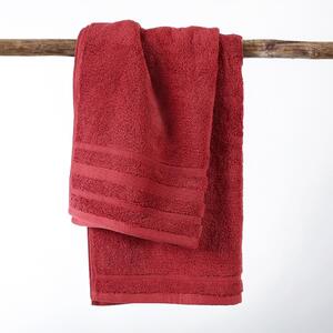 Goldea hebký uterák z organickej bavlny - červený 50 x 100 cm