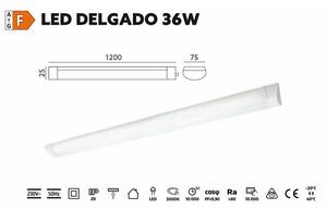 LED svietidlo lineárne DELGADO 36W 120cm 3000K IP20